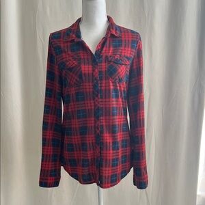 Passport Red and Navy Plaid Button-Down Shirt